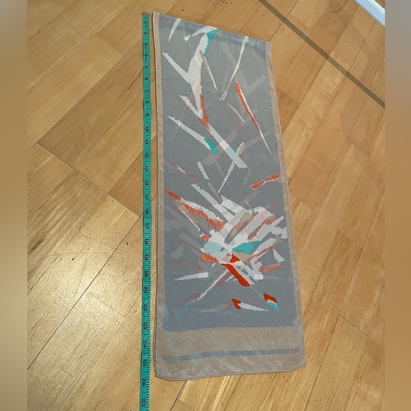 Abstract Patterned Silk Scarf - Picture 3 of 3